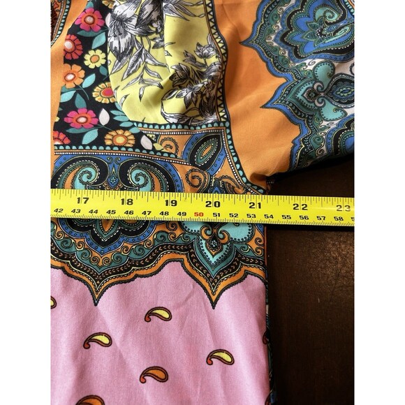 Melissa Paige Tunic Top Blouse Women’s Size M Colorful Floral Long Sleeve BOHO‎ - Picture 4 of 6